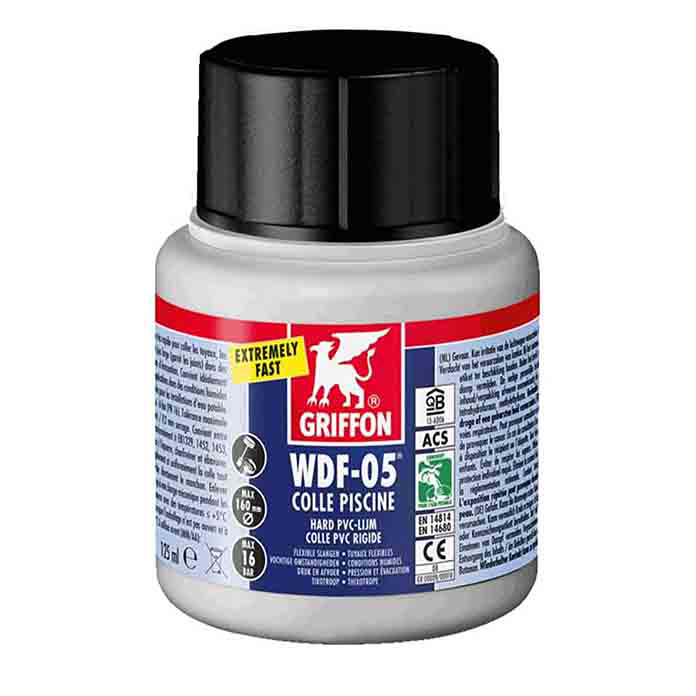 GRIFFON WDF-05 plavi PVC lepak 125 ml sa četkicom za cevi i fitinge